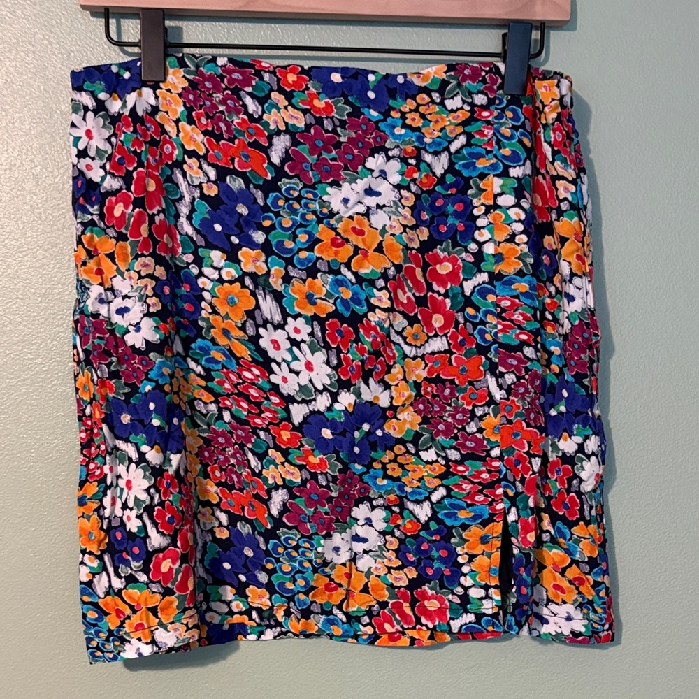 Lost + Wander Vibrant Floral Mini Skirt